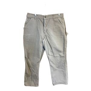 Carhartt Dungaree fit Utility Duck Pants Sz 34/29 Gray